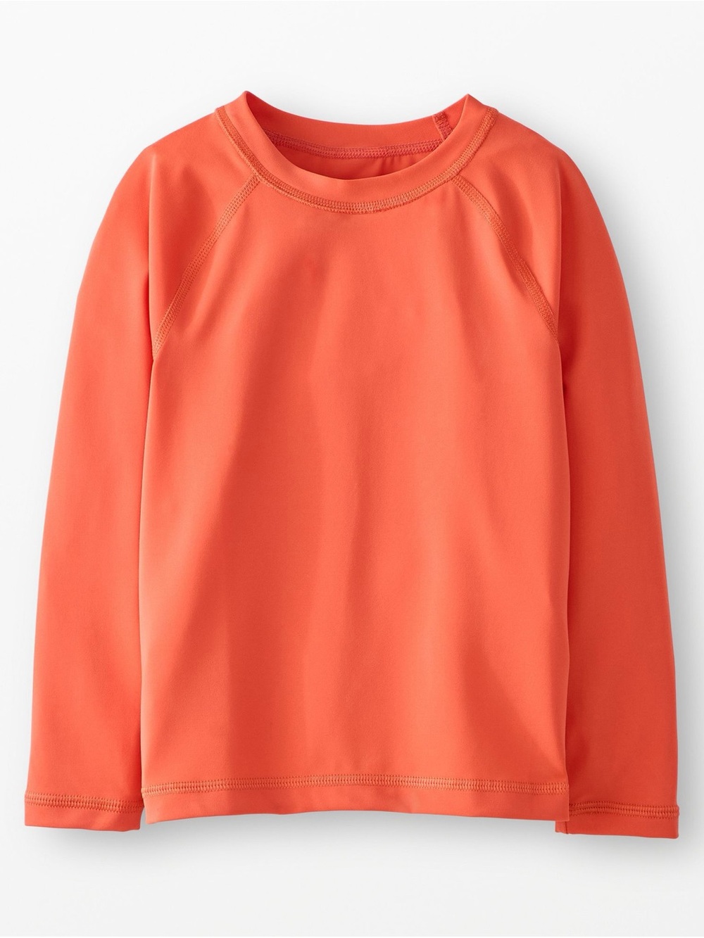 Hanna Andersson Coral-Orange Long-Sleeve Kids Swim Rashguard